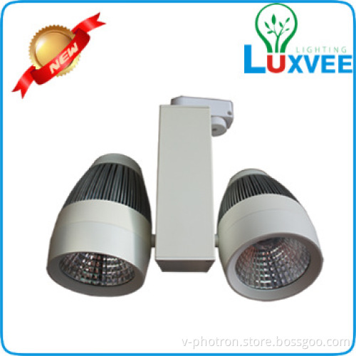 Aluminium track lighting 40w with two pcs COB LED